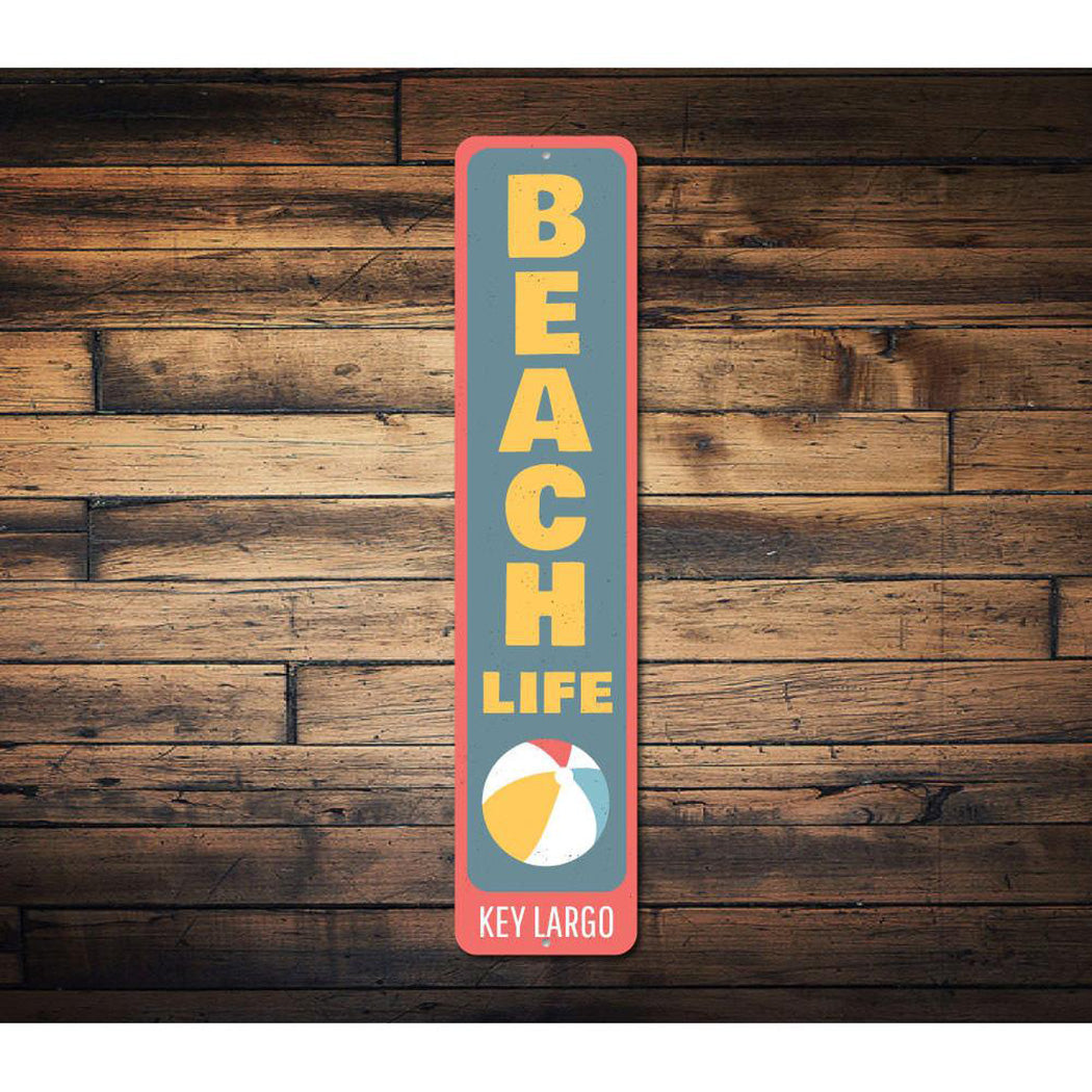 Beach Life Vertical Sign