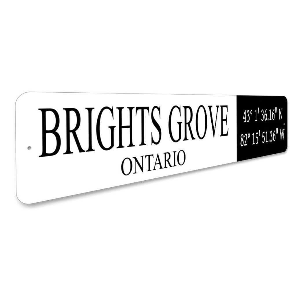 Custom City State Latitude Longitude Sign
