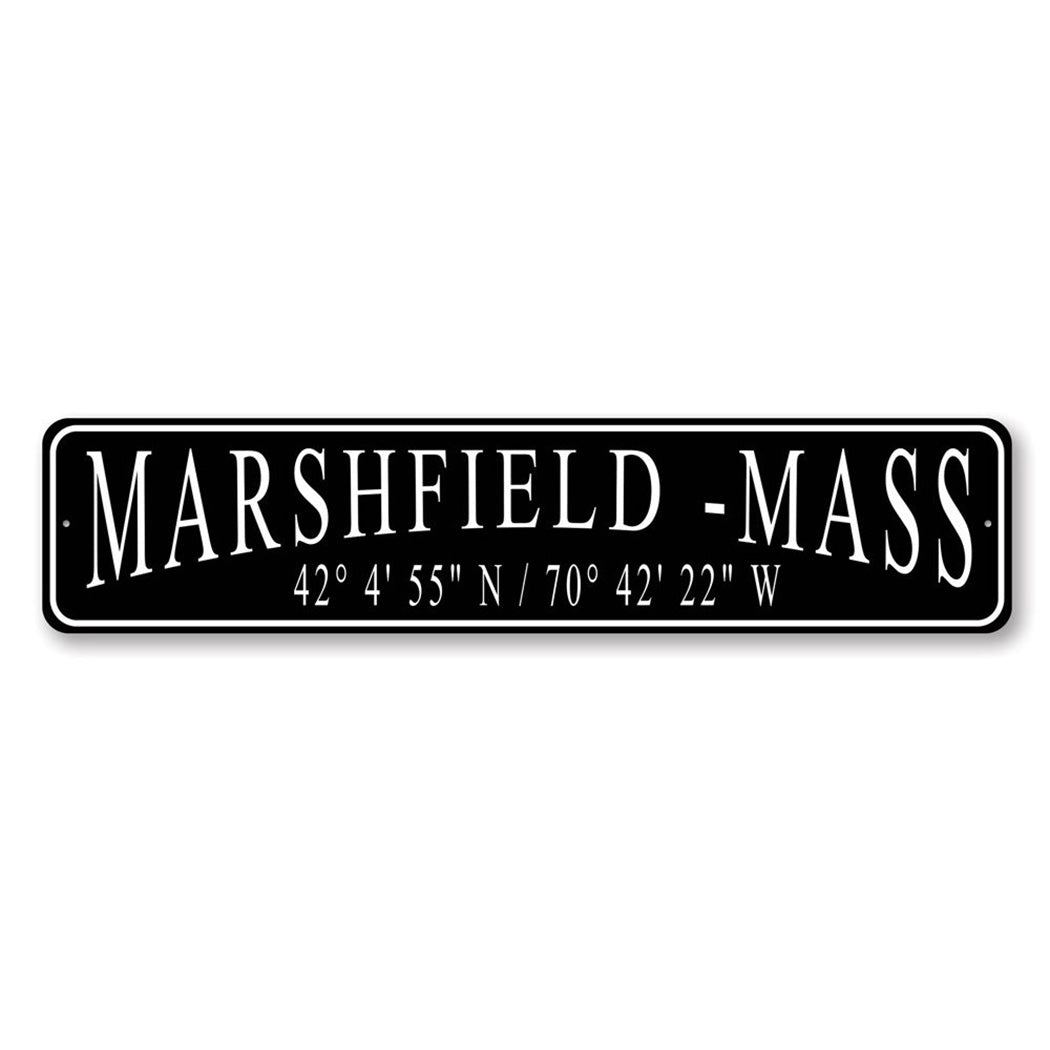 Personalized City State Coordinates Sign