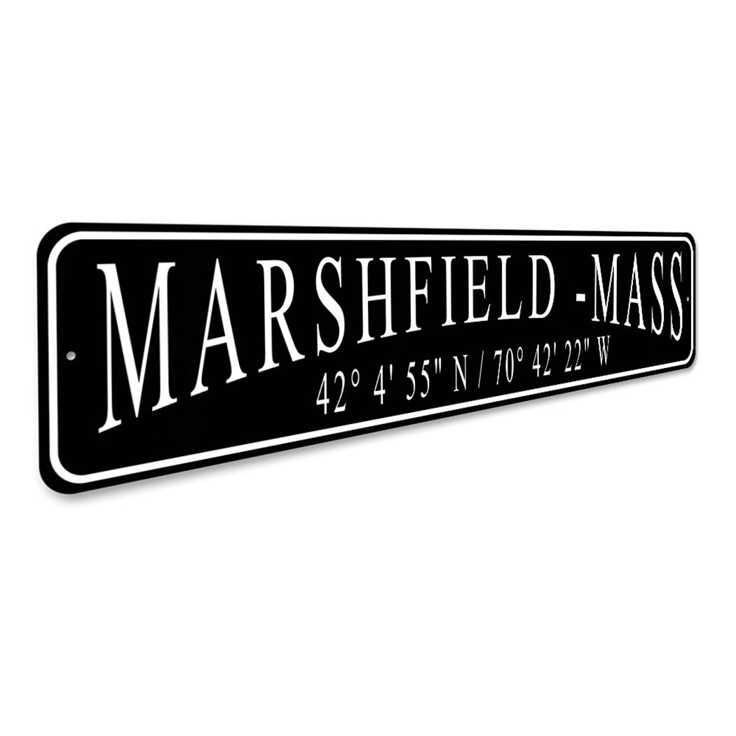 Personalized City State Coordinates Sign