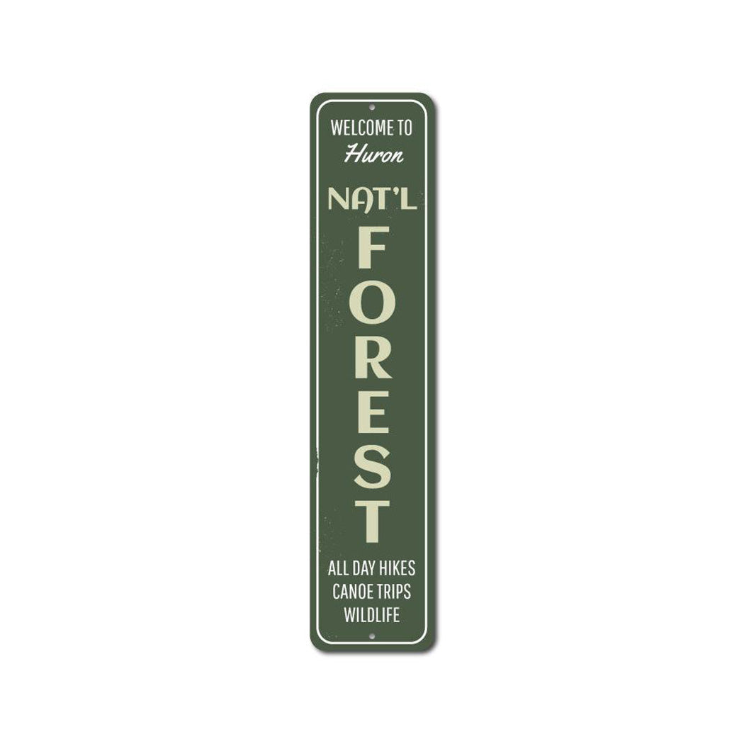 National Forest Vertical Metal Sign