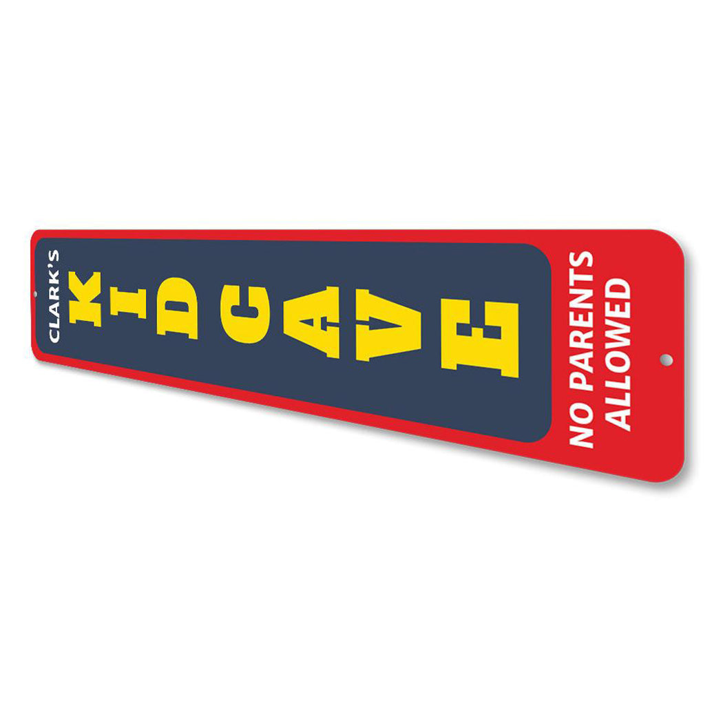 Kids Cave Vertical Sign