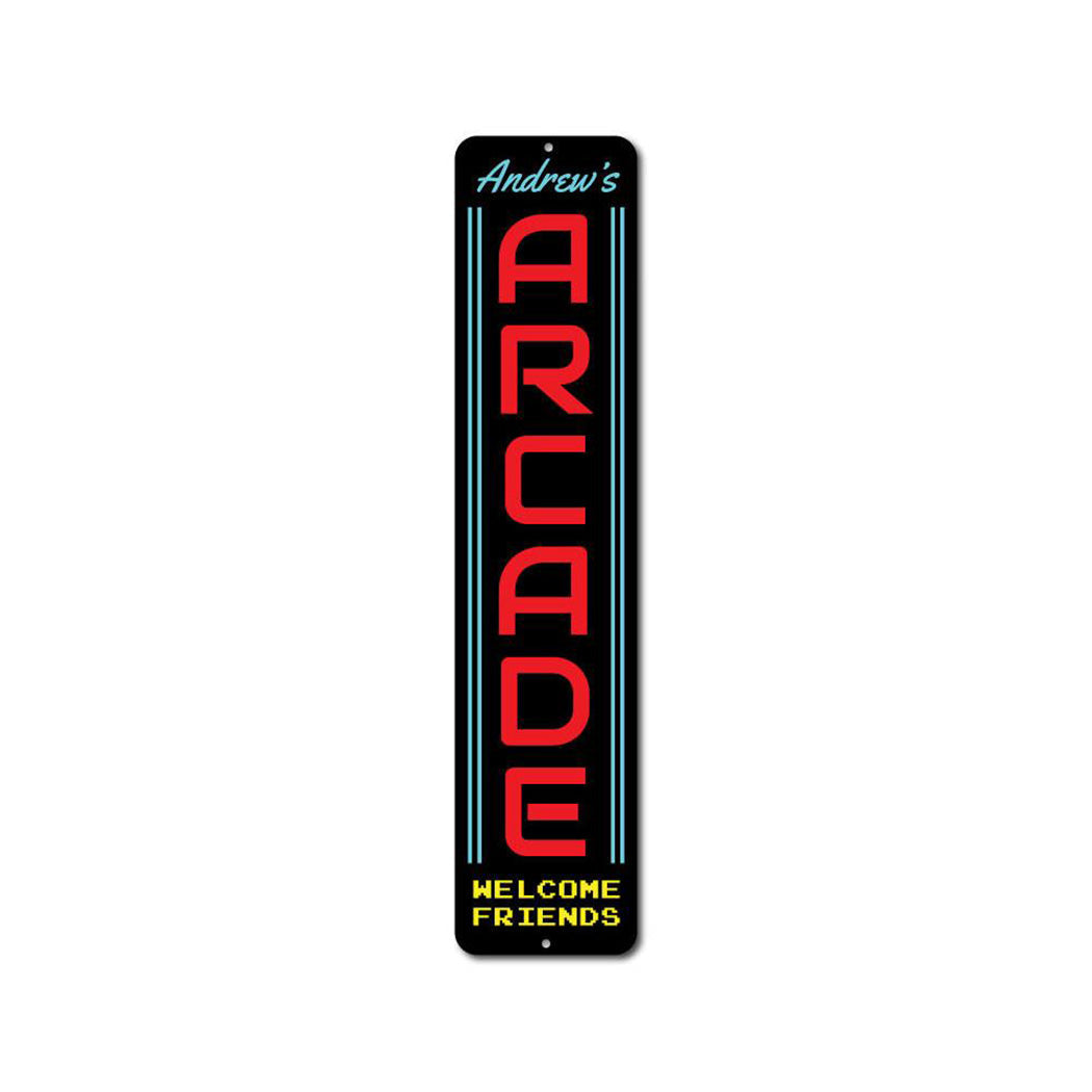 Arcade Vertical Metal Sign