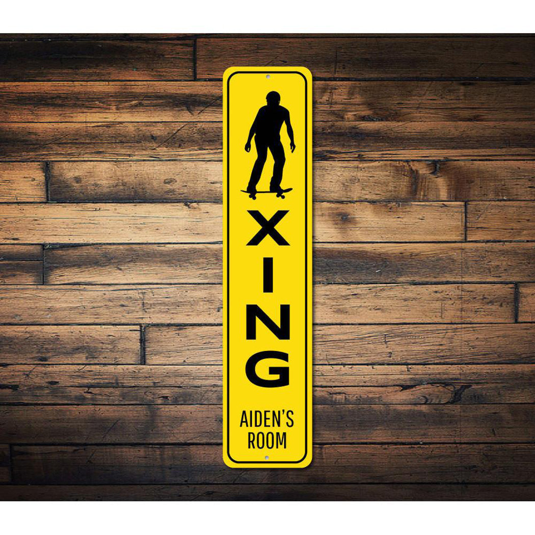 Skateboarder Crossing Sign