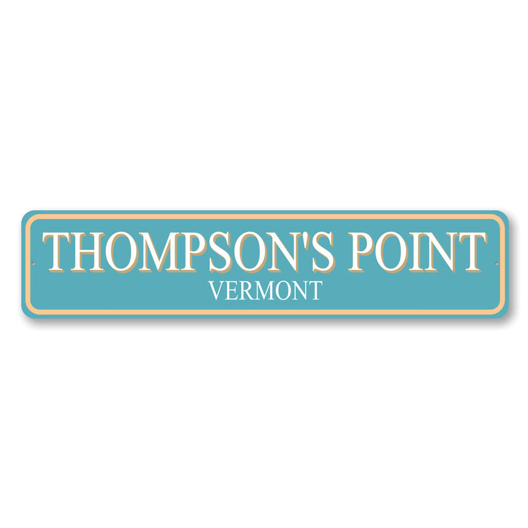 Personalized City State Light Blue Sign