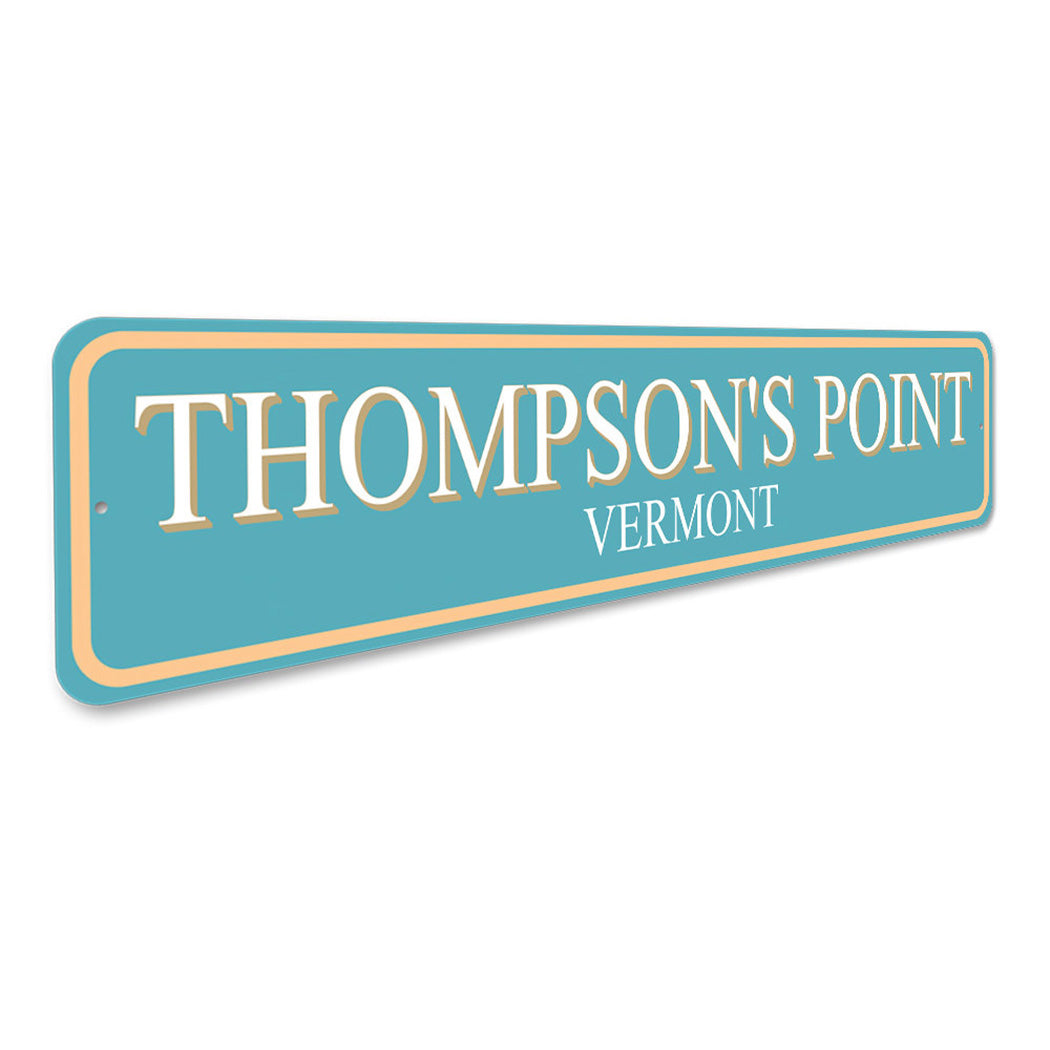 Personalized City State Light Blue Sign