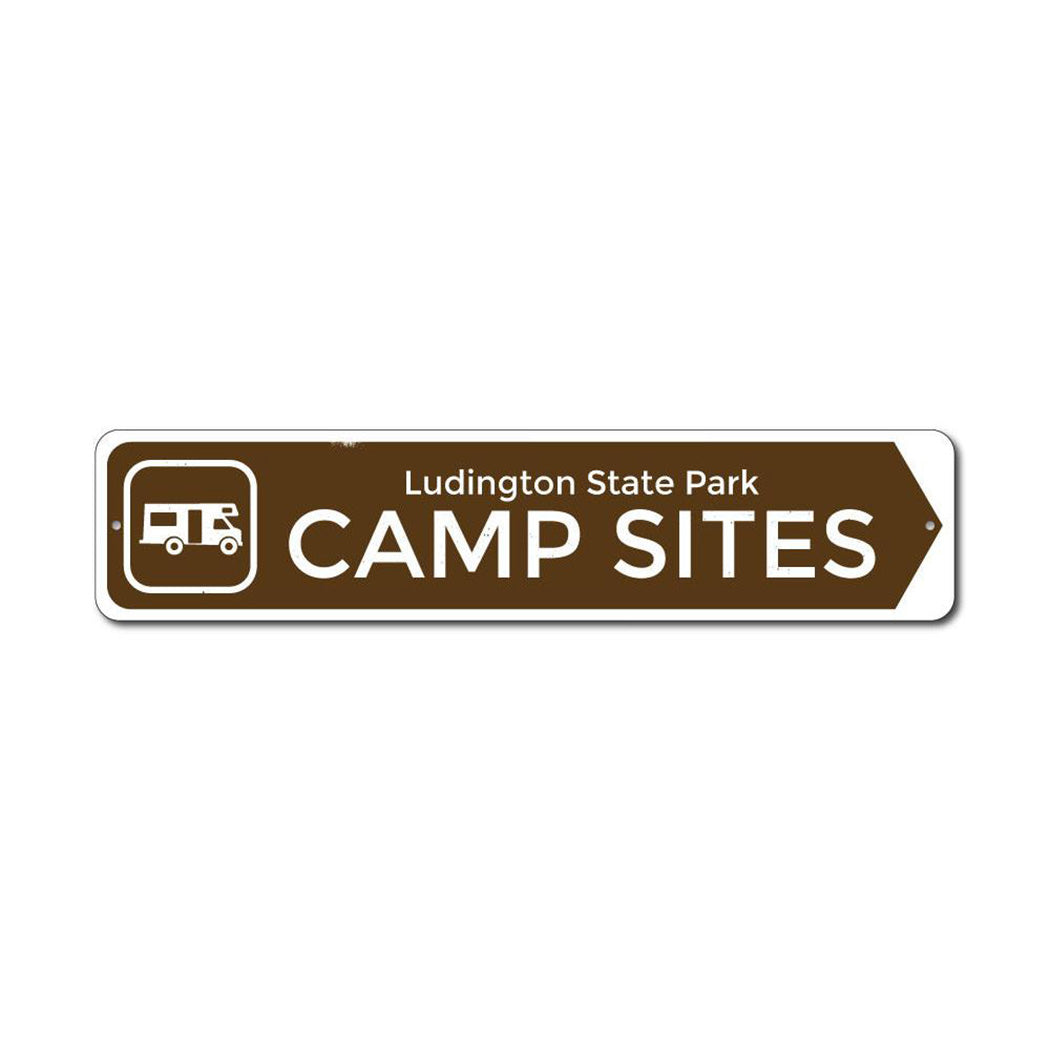 Campsite Camper Metal Sign