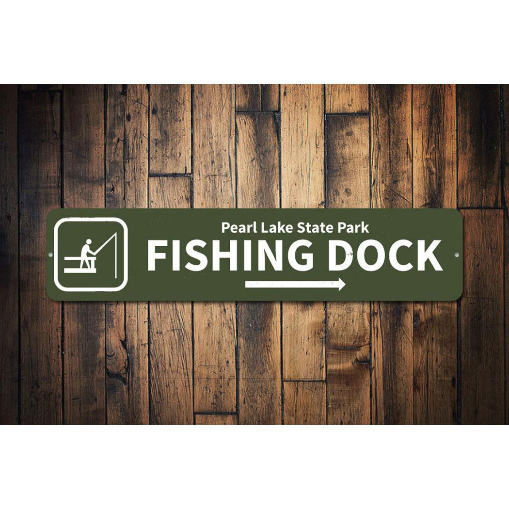Fishing Dock Arrow Sign