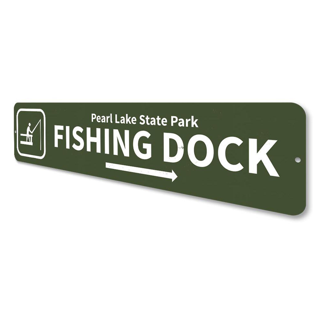 Fishing Dock Arrow Sign
