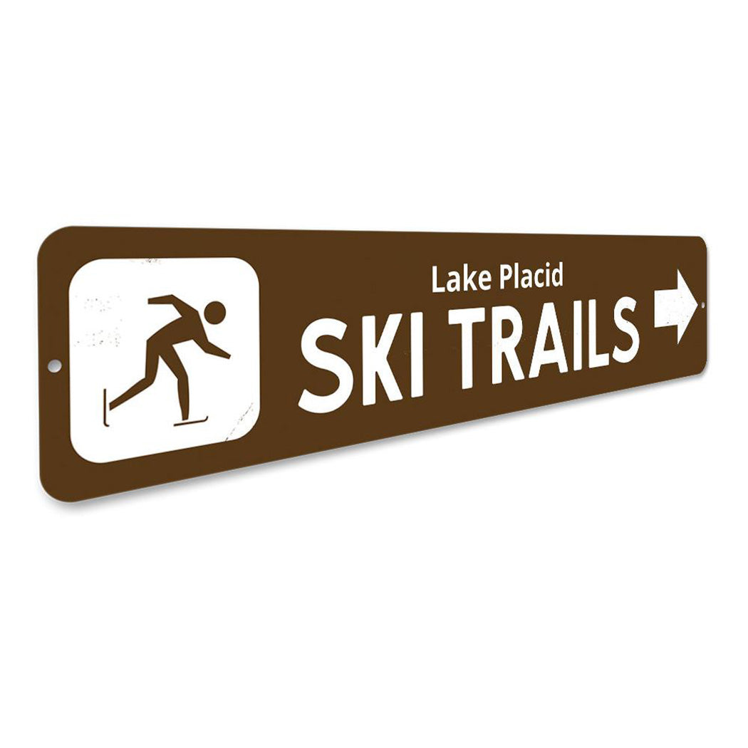 Ski Trails Arrow Sign
