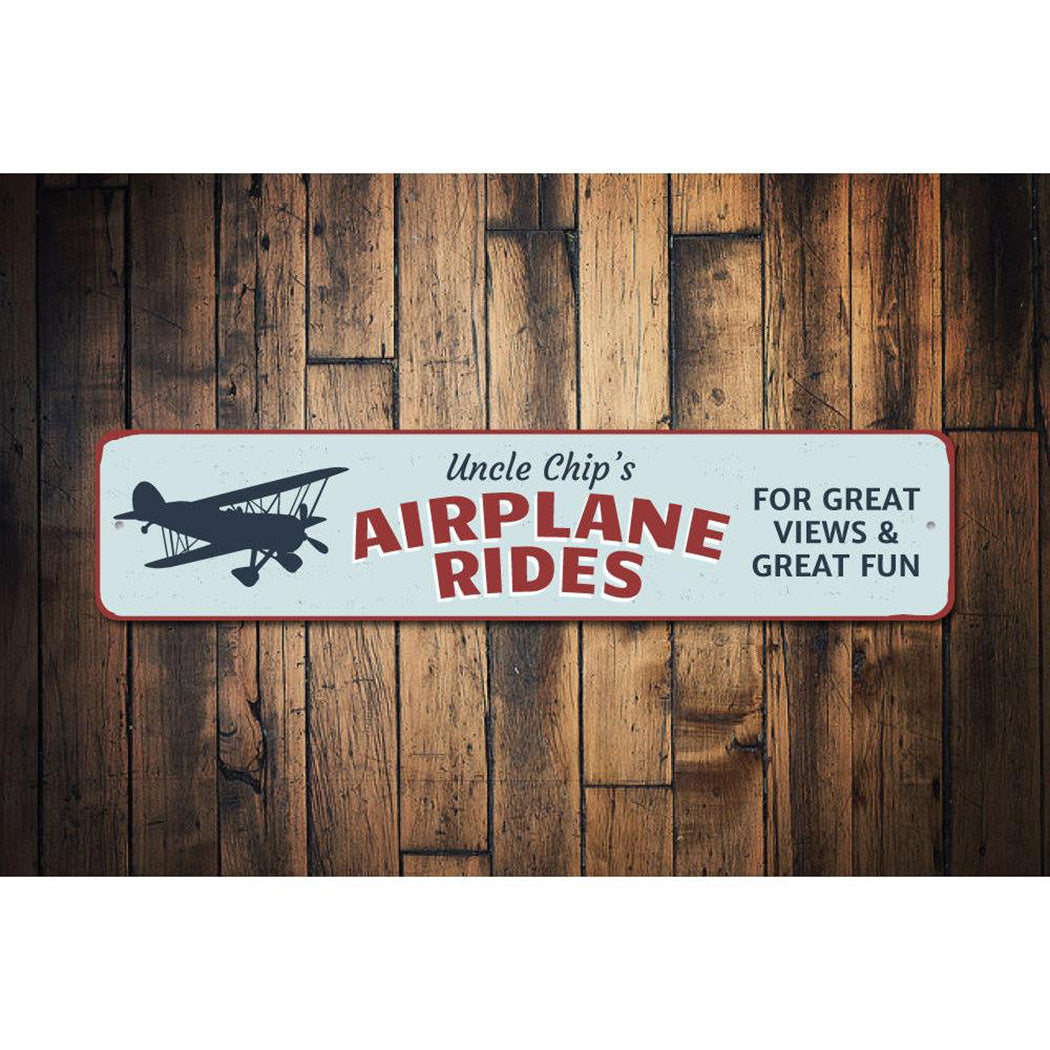 Pilot Airplane Rides Sign