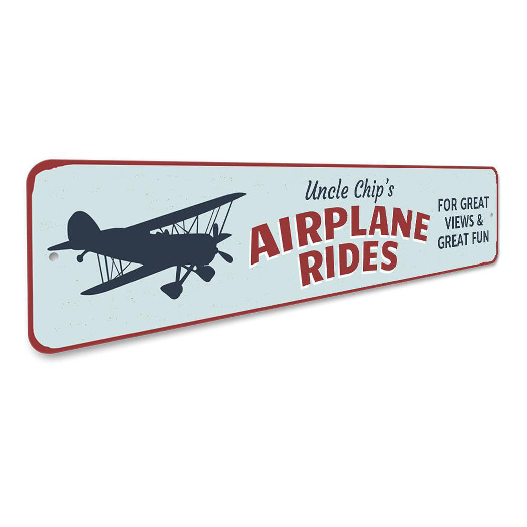 Pilot Airplane Rides Sign