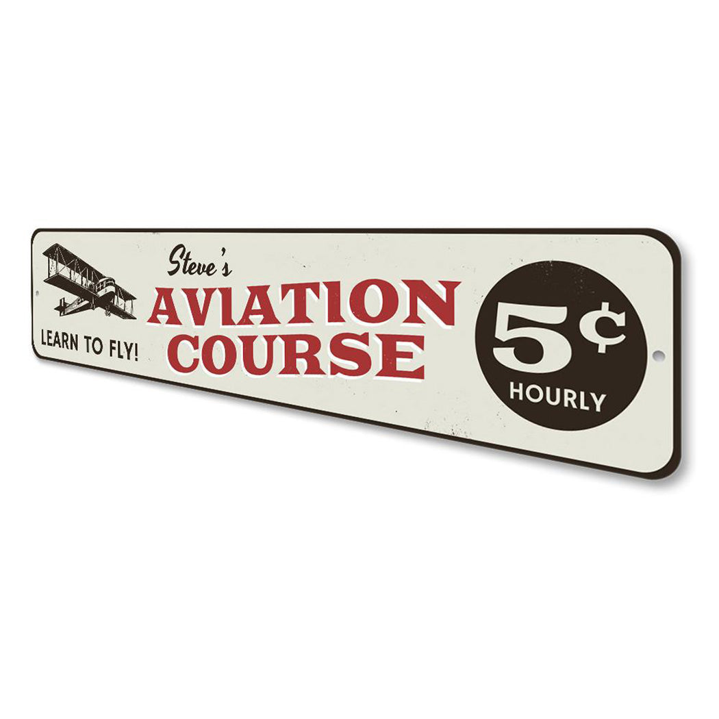 Aviation Course 5 cents Sign