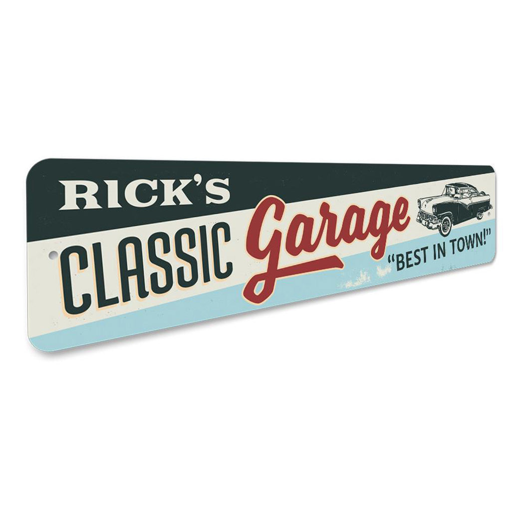 Classic Car Garage Sign