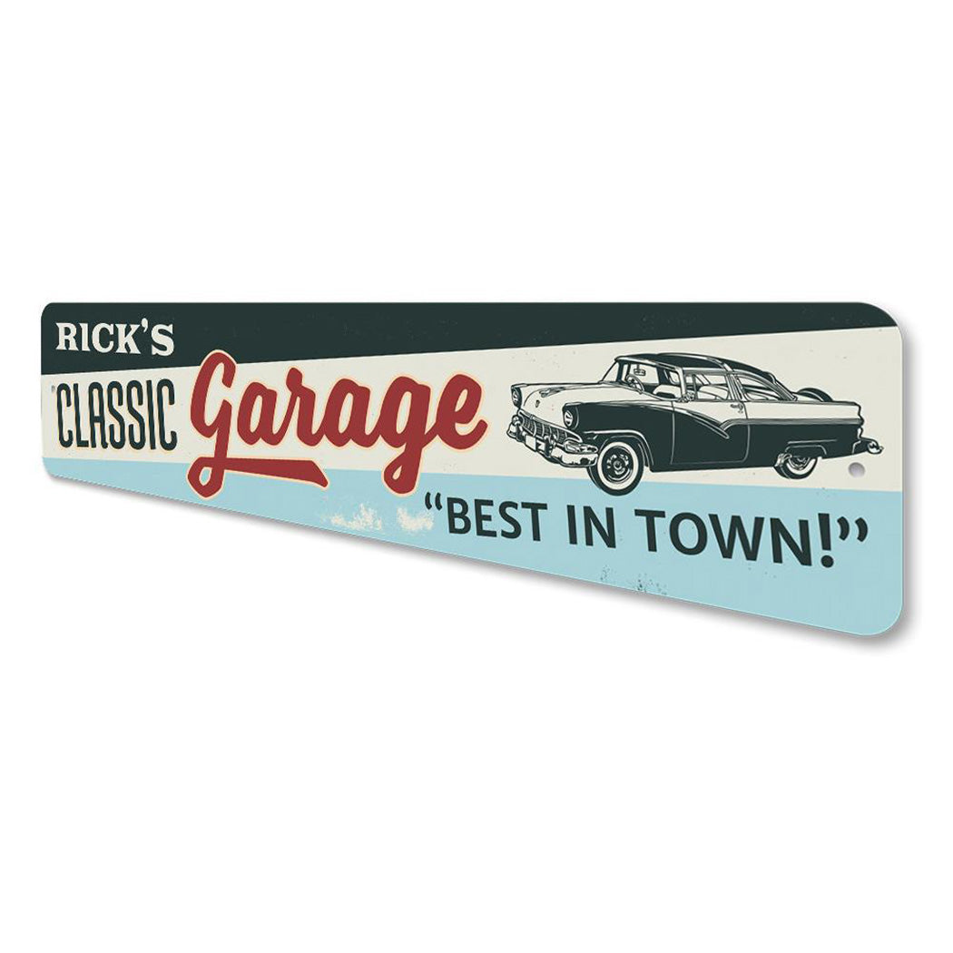 Classic Car Garage Sign