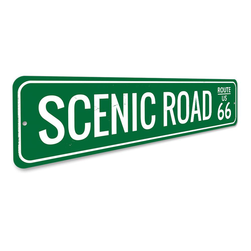 Scenic Road US Route 66 Sign