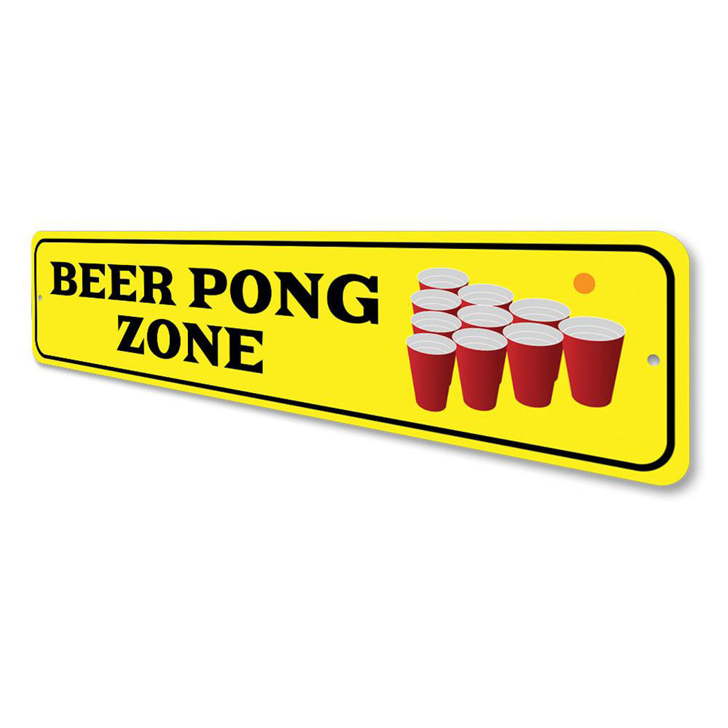 Beer Pong Zone Party Sign