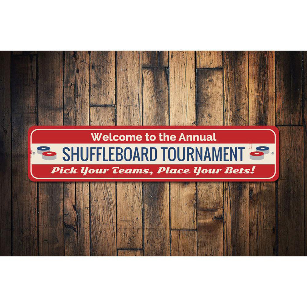 Shuffleboard Tournament Sign