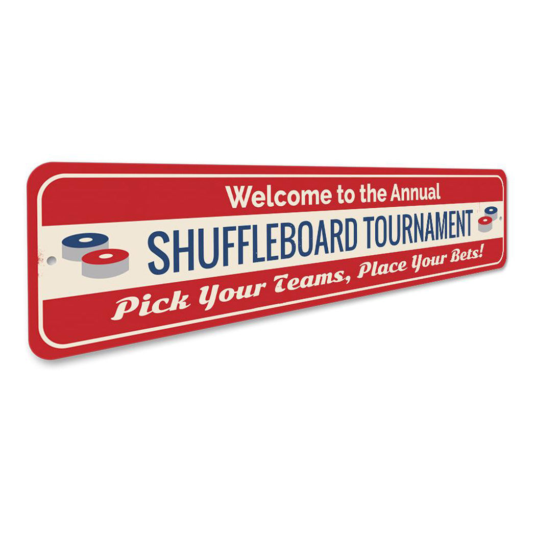 Shuffleboard Tournament Sign