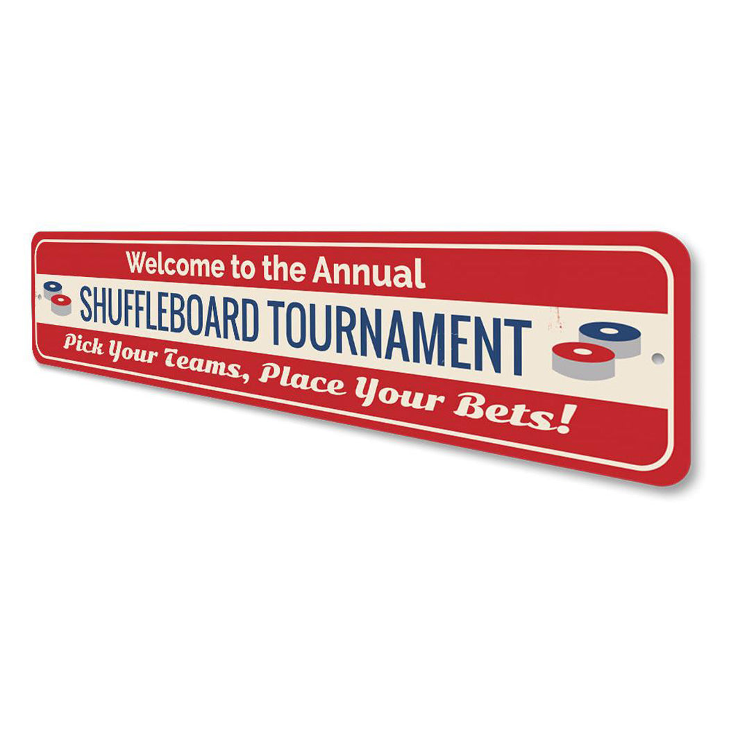 Shuffleboard Tournament Sign