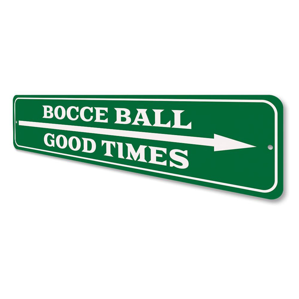 Bocce Ball Arrow Sign