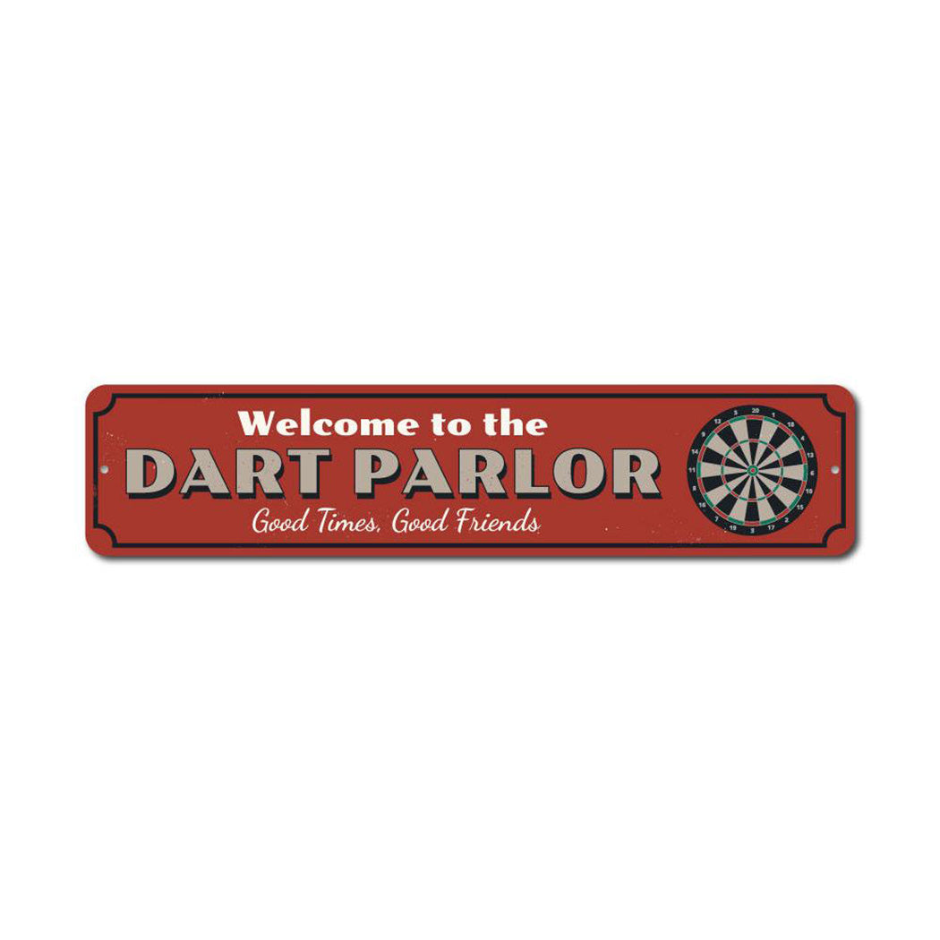Dart Parlor Welcome Metal Sign