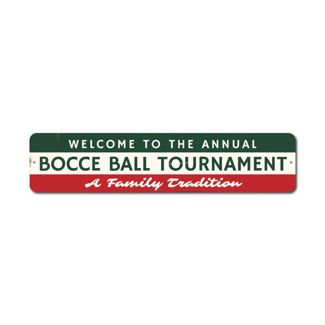 Bocce Ball Tournament Metal Sign