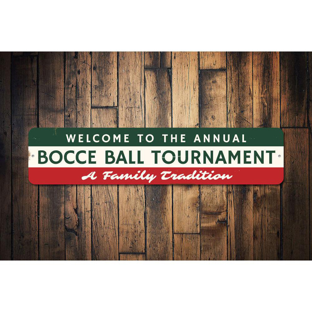 Bocce Ball Tournament Sign