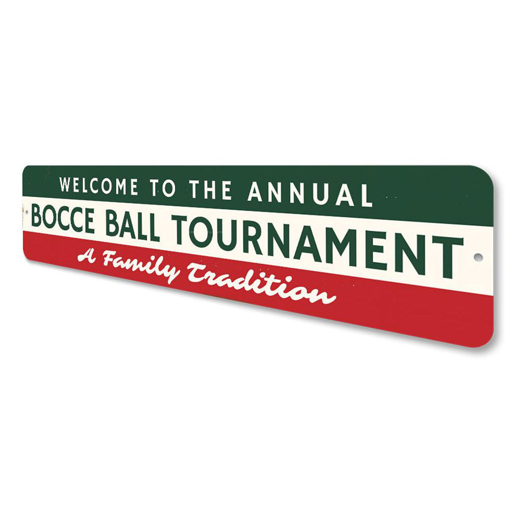 Bocce Ball Tournament Sign