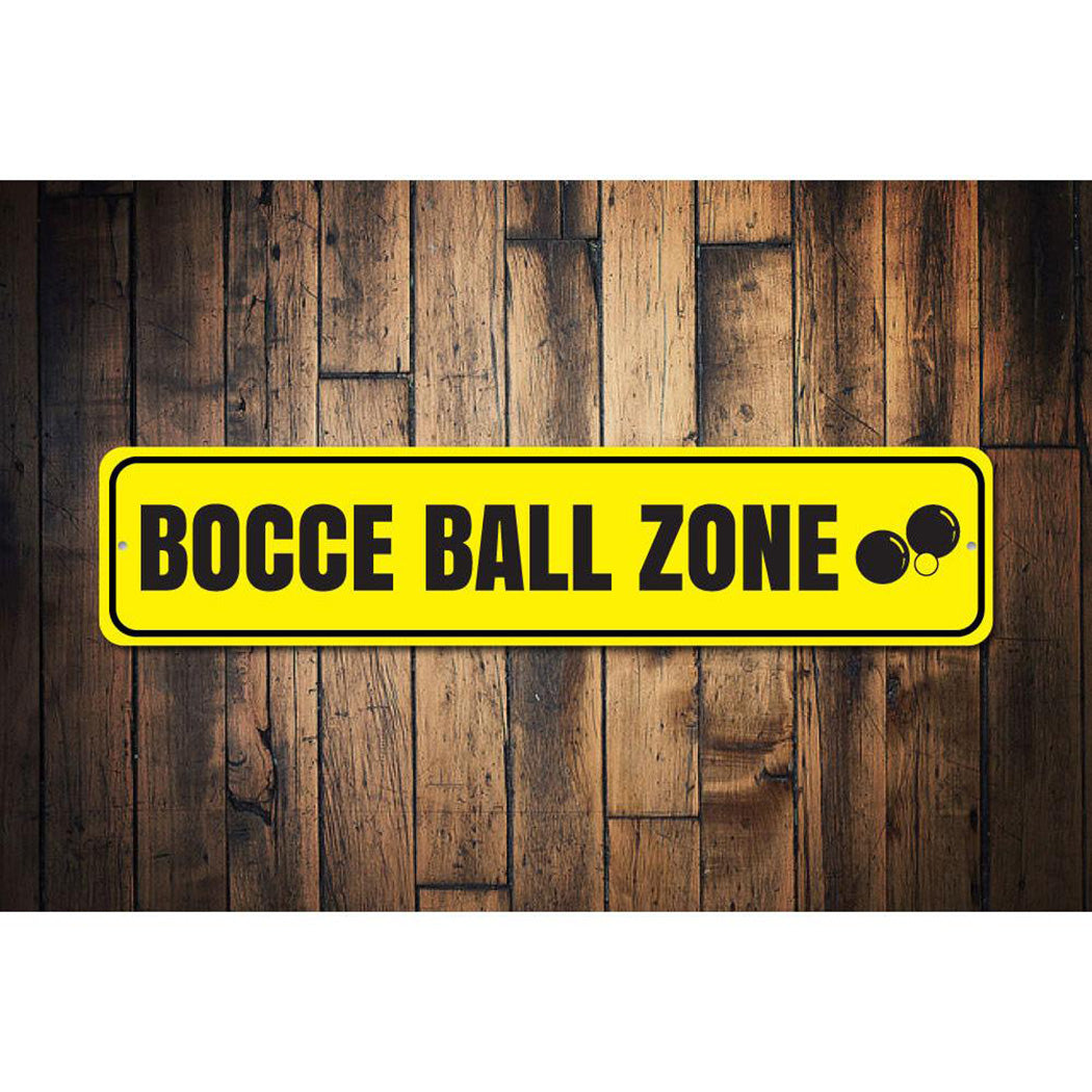 Bocce Ball Zone Sign
