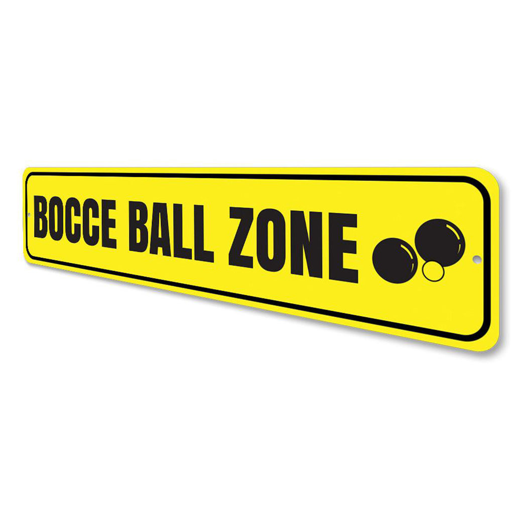 Bocce Ball Zone Sign
