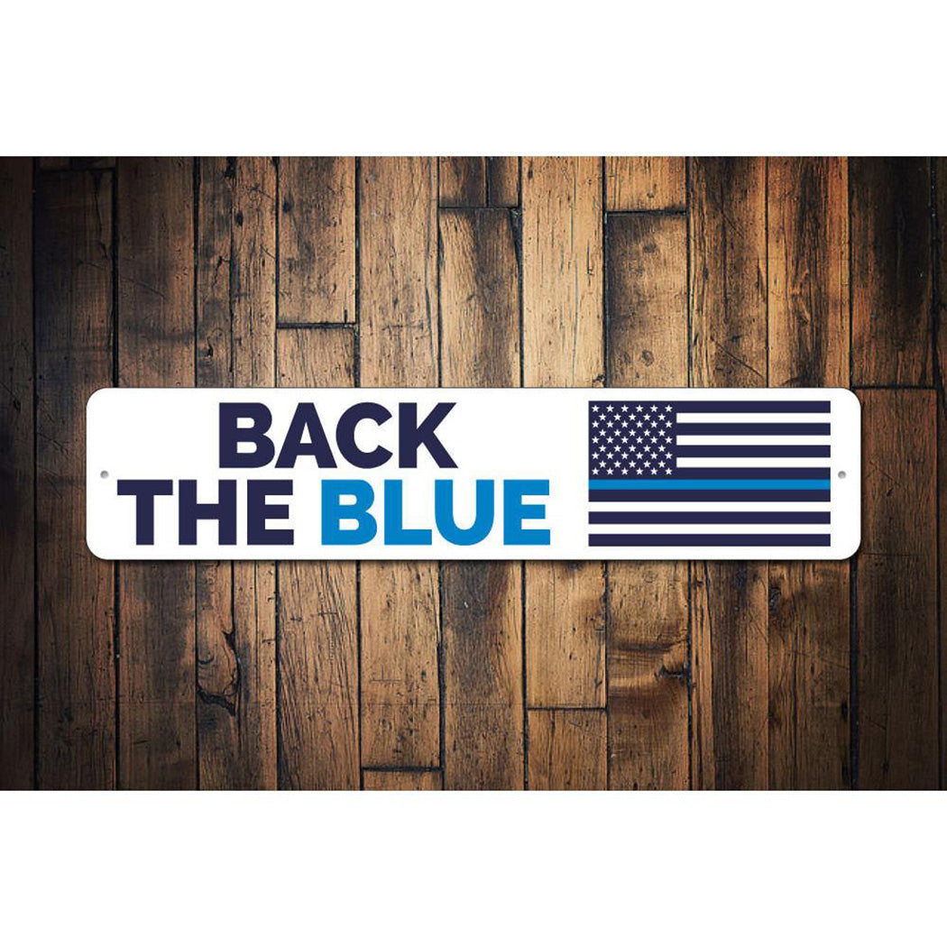 Back the Blue Flag Sign