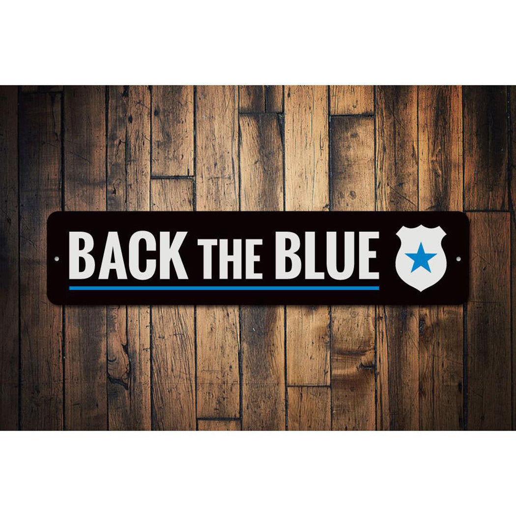 Badge Back The Blue Sign