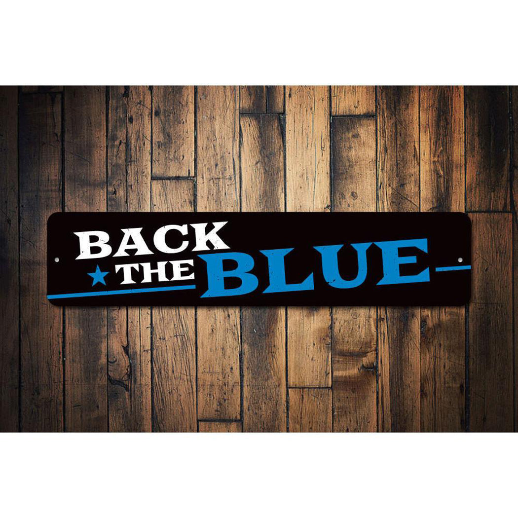 Star Back The Blue Sign