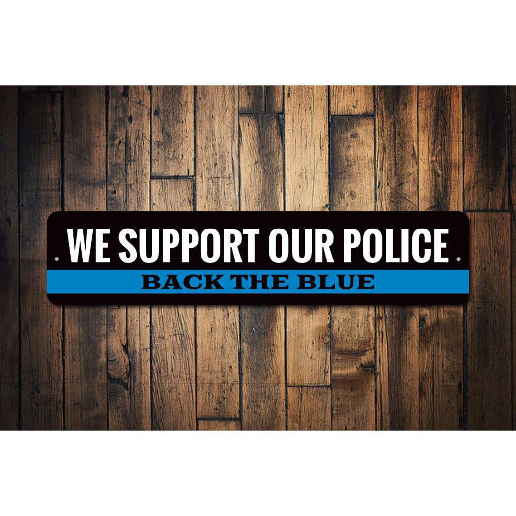 Police Support Back the Blue Sign