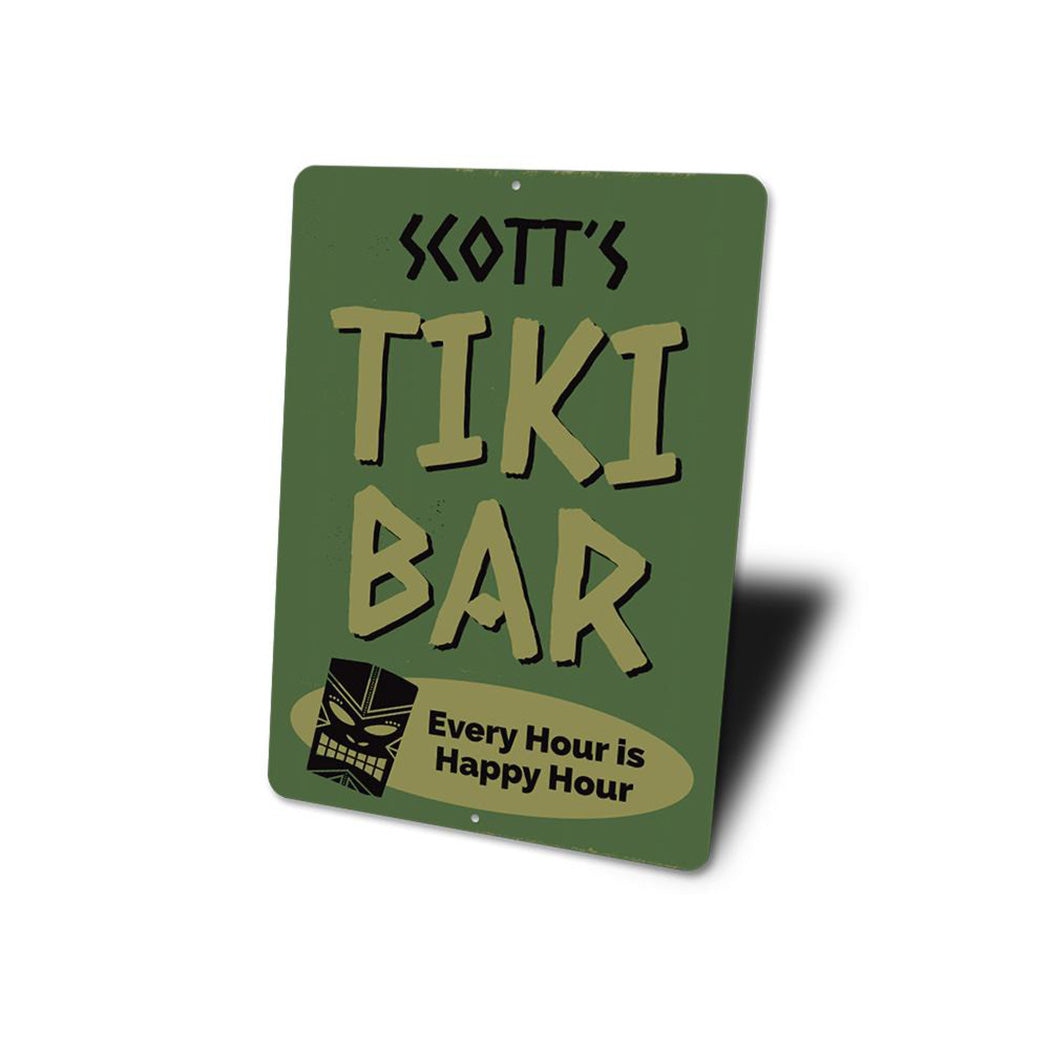 Every Hour is Happy Hour Tiki Bar Sign