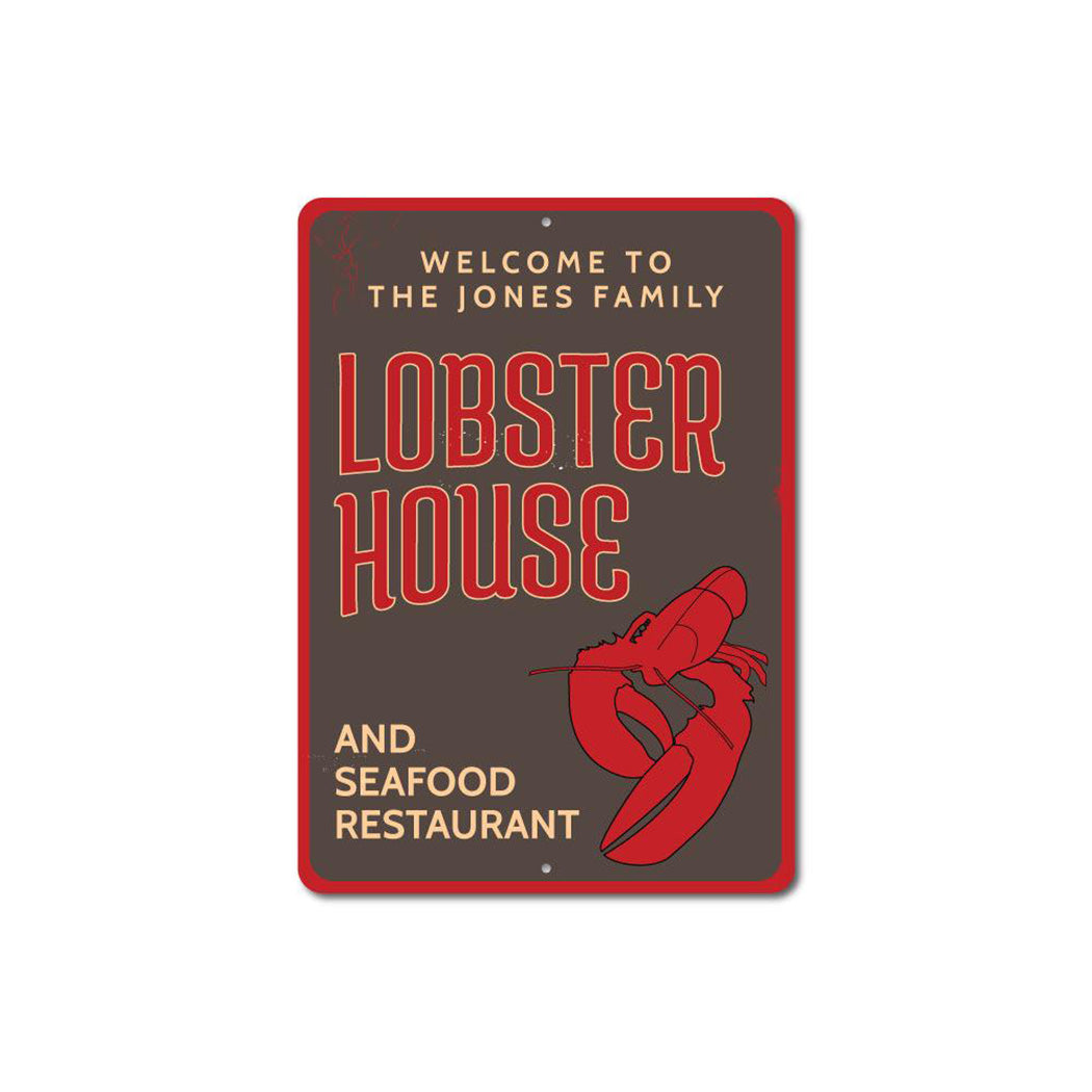 Welcome Lobster House Metal Sign