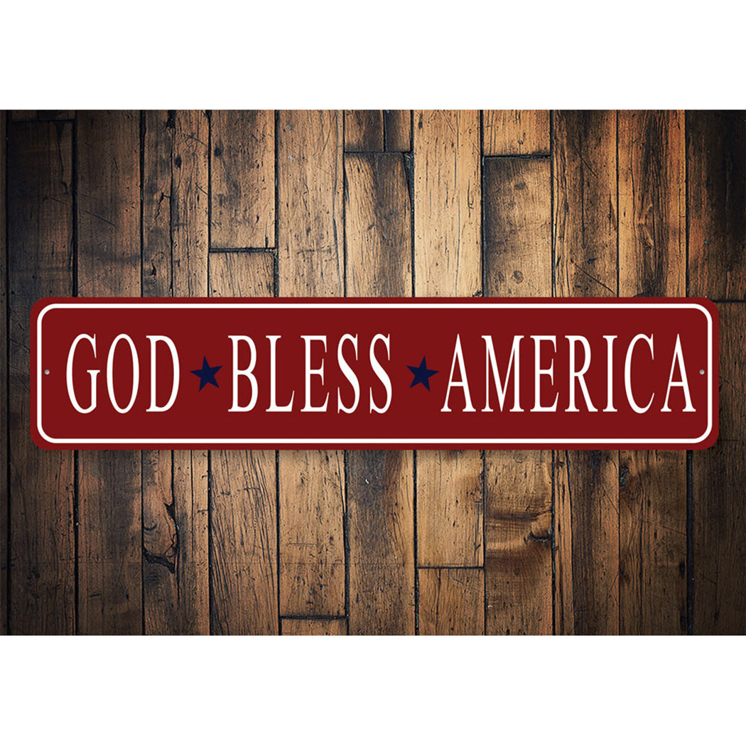 God Bless America Patriotic Sign
