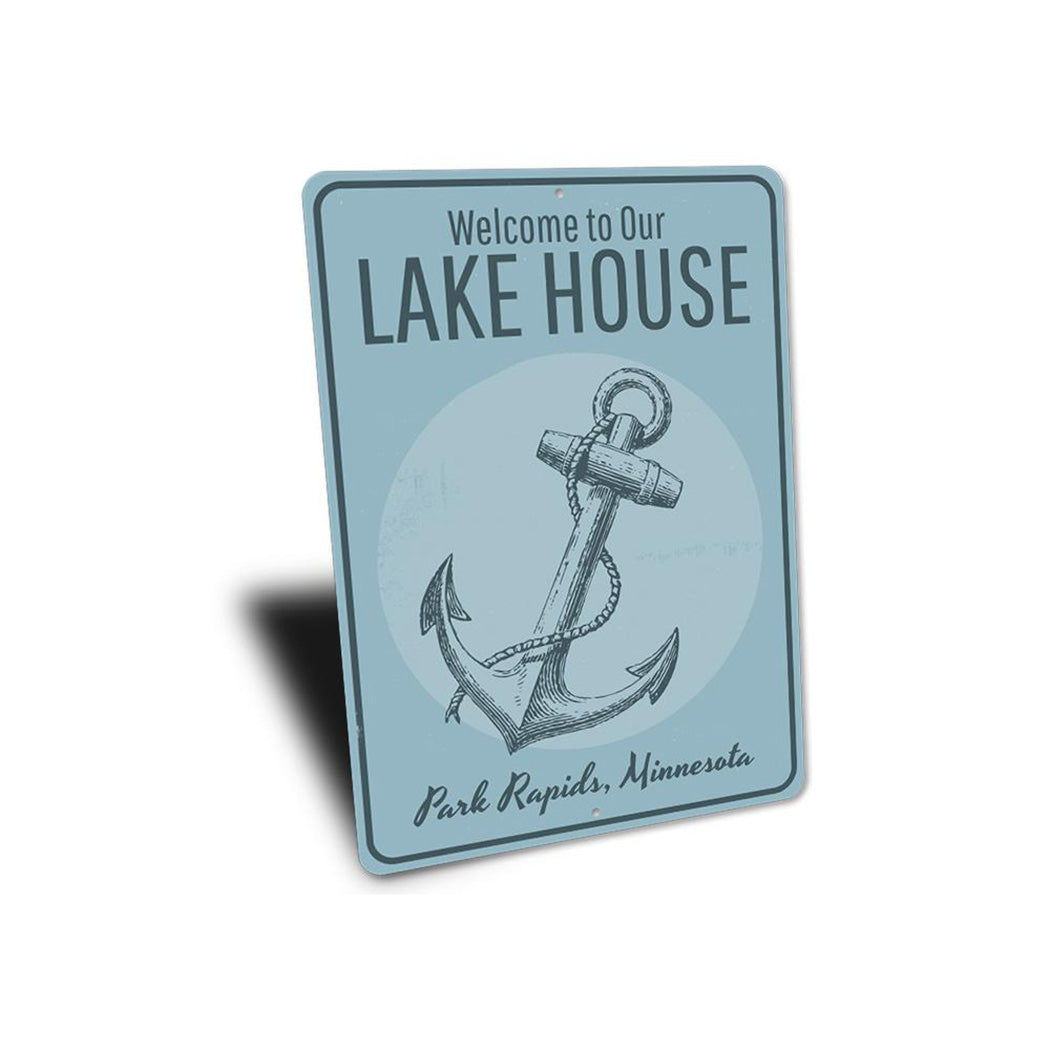 Lake House Welcome Anchor Sign