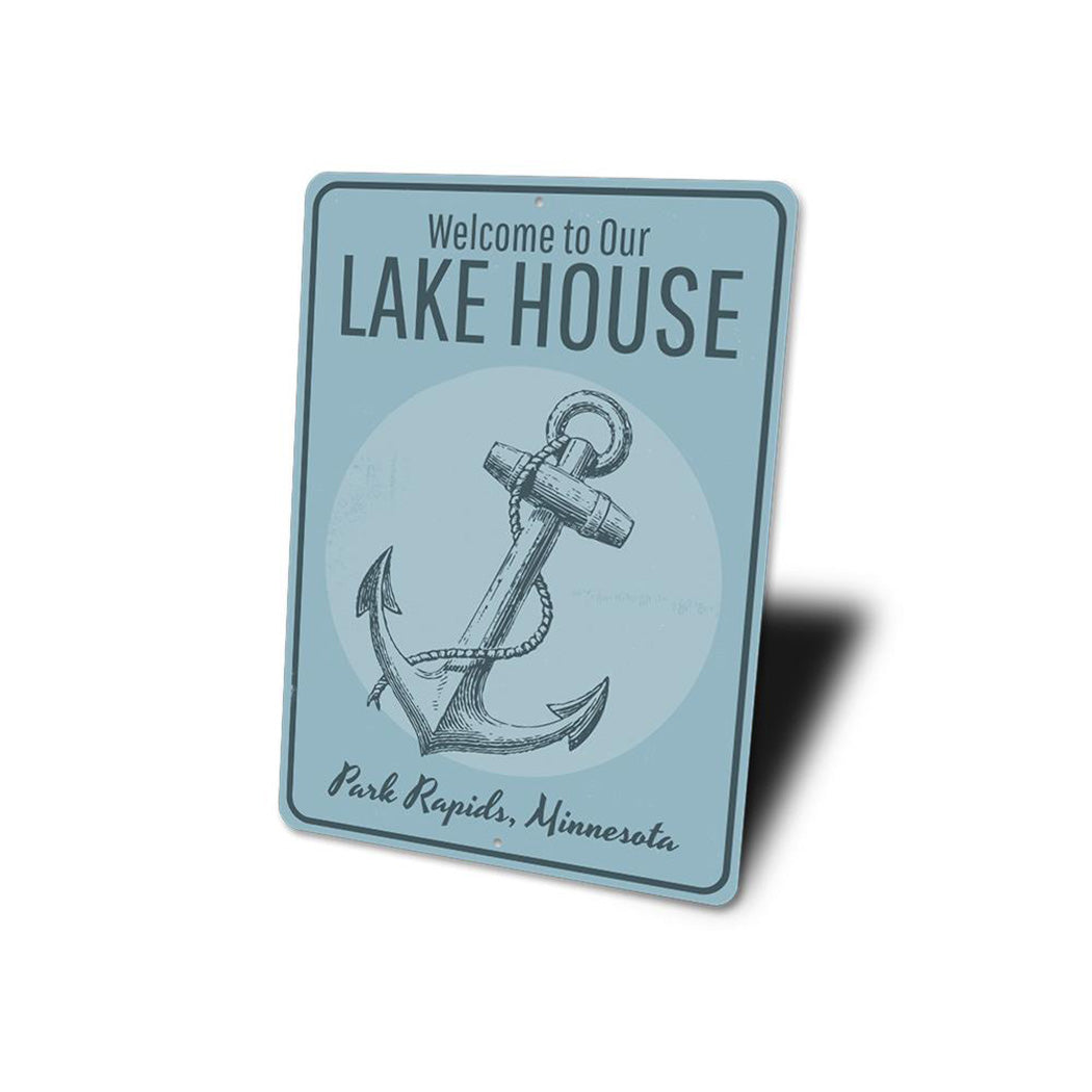 Lake House Welcome Anchor Sign