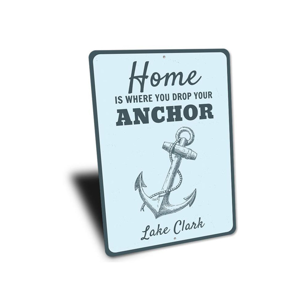 Nautical Lake Anchor Sign