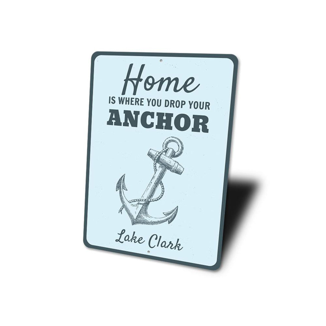 Nautical Lake Anchor Sign