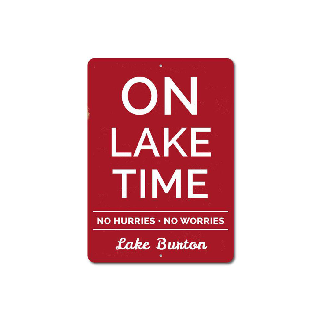 Lake Name On Lake Time Sign