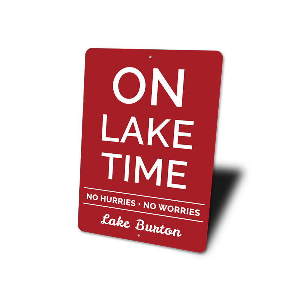 Lake Name On Lake Time Sign