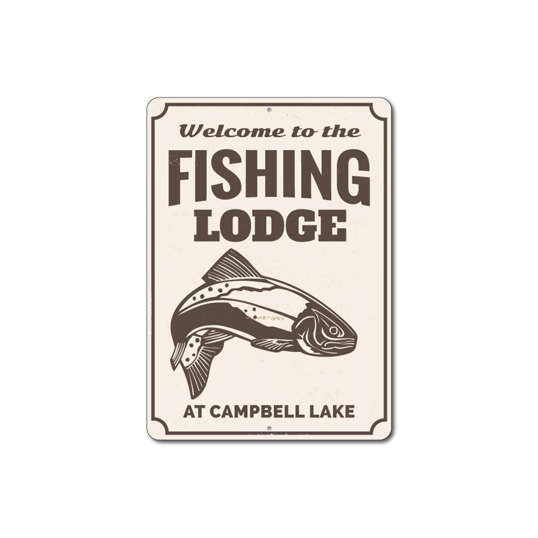 Fishing Lodge Welcome Sign