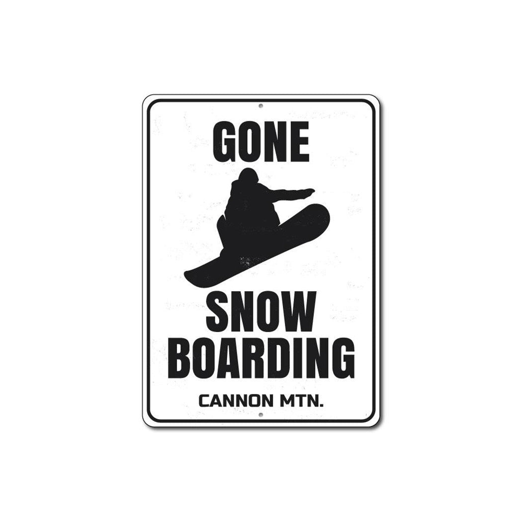 Gone Snowboarding Sign