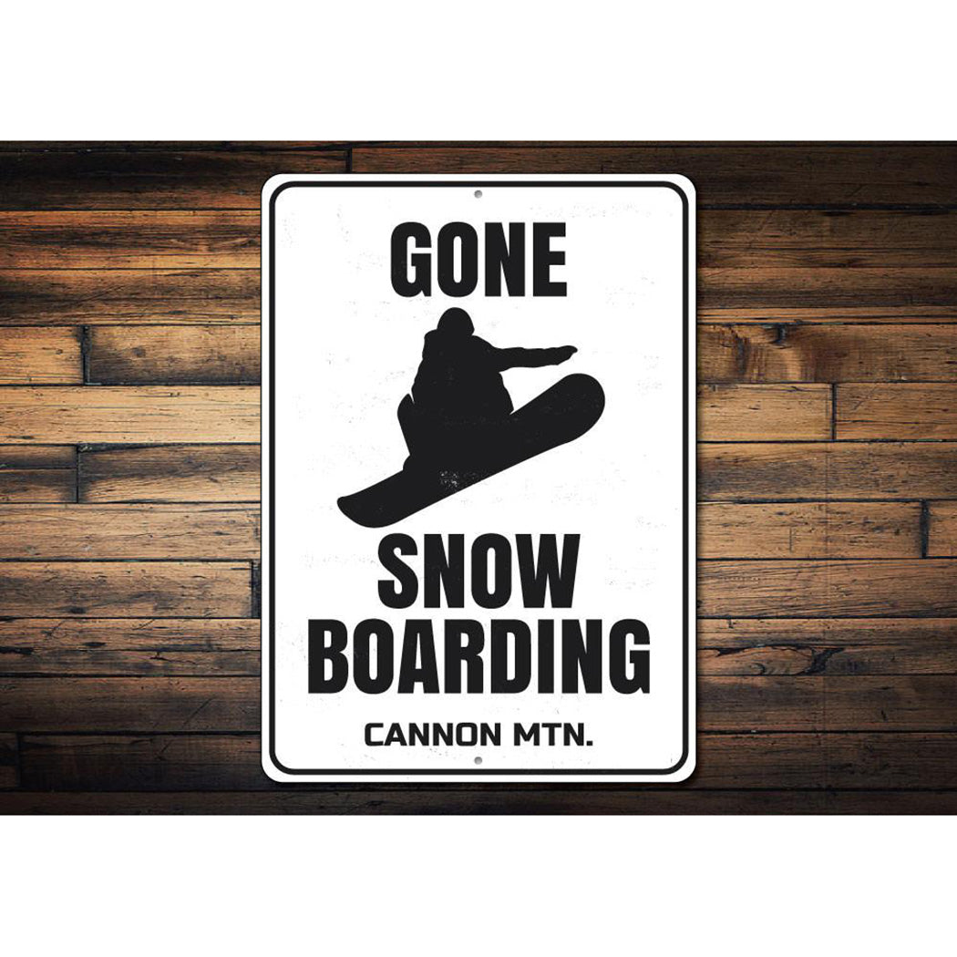 Gone Snowboarding Sign