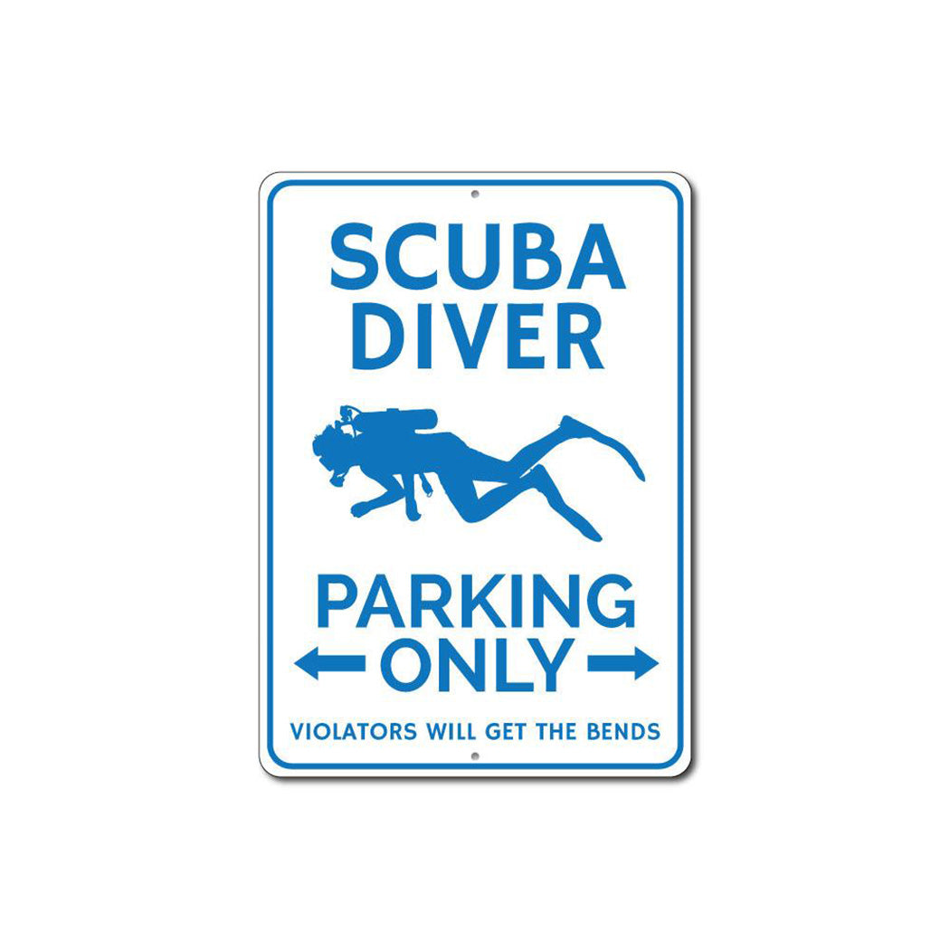 Scuba Diver Parking Sign