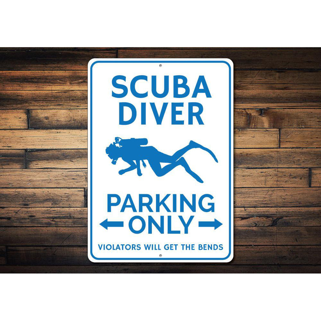 Scuba Diver Parking Sign
