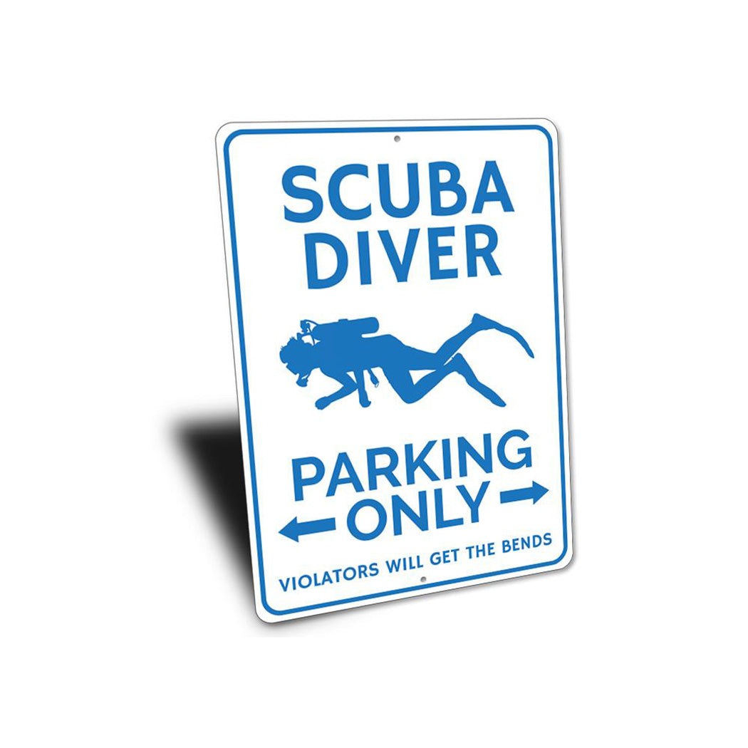 Scuba Diver Parking Sign